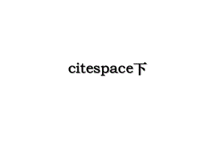 citespace下.ppt