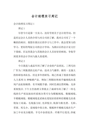 会计助理实习周记例文.docx