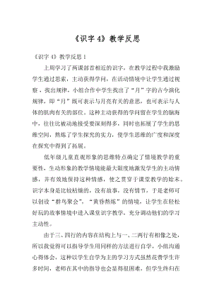 《识字4》教学反思汇编.docx