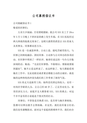 公司募捐倡议书范本.docx