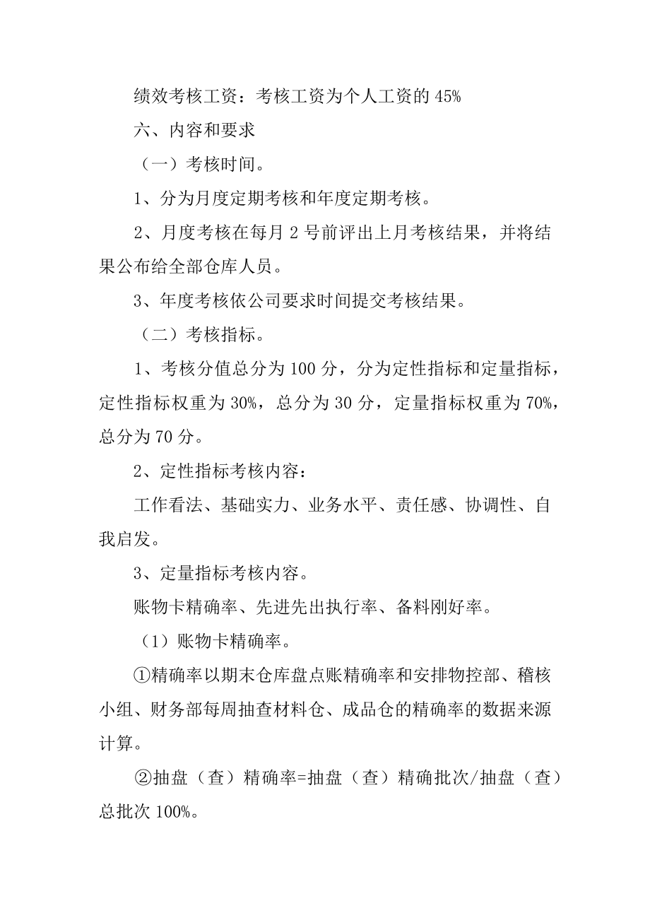 仓库员工绩效考核方案范例.docx_第2页