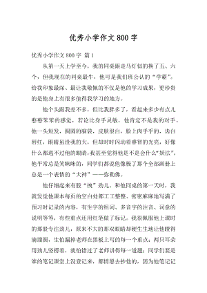 优秀小学作文800字精选.docx