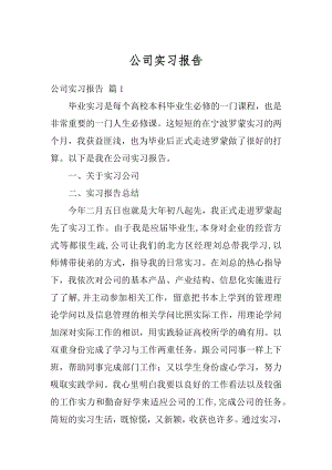 公司实习报告精编.docx