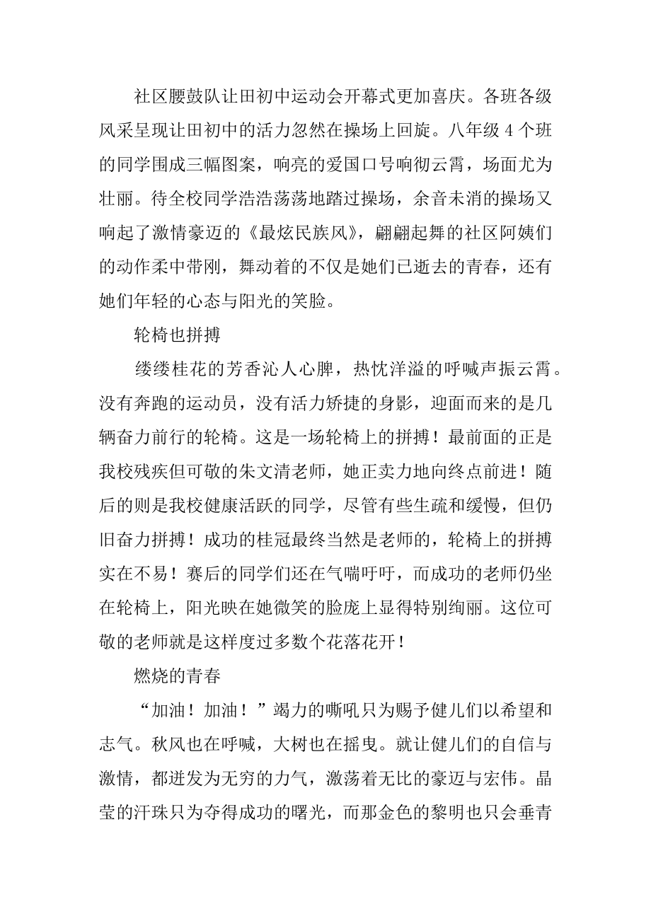 优秀运动会通讯稿范本.docx_第2页