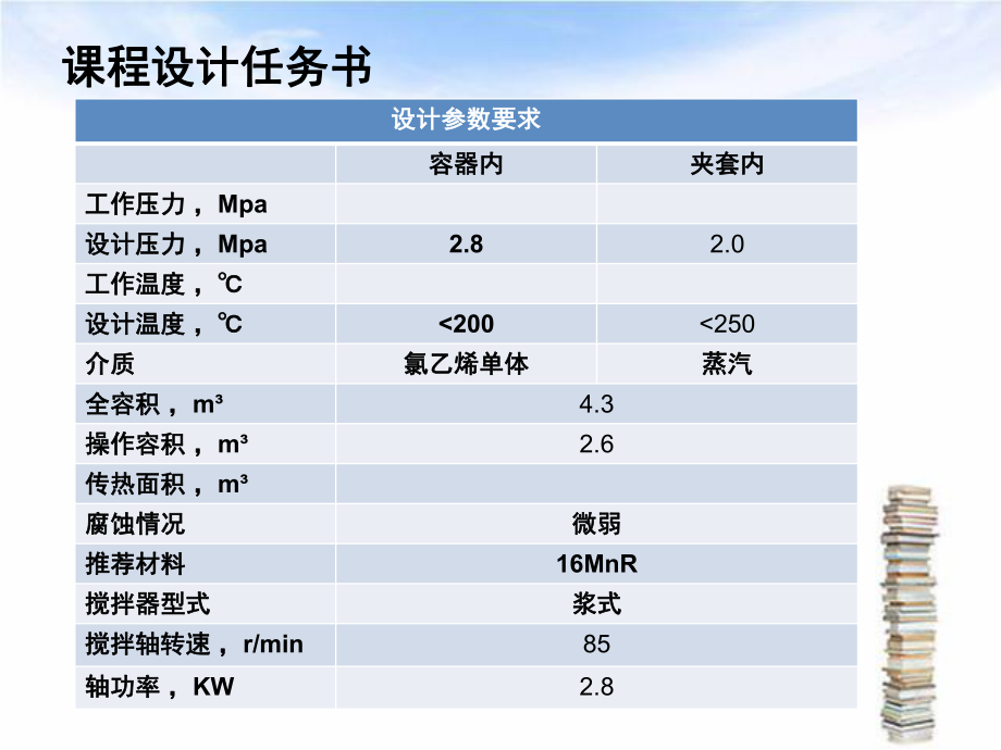 化工设备机械基础夹套反应釜课程设计答辩教材ppt课件.ppt_第2页