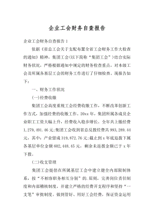 企业工会财务自查报告例文.docx