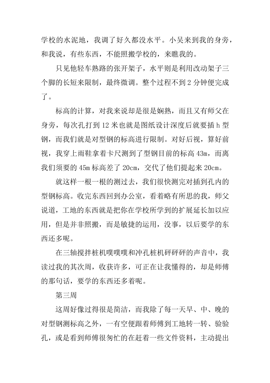 建筑工地实习周记精选.docx_第2页