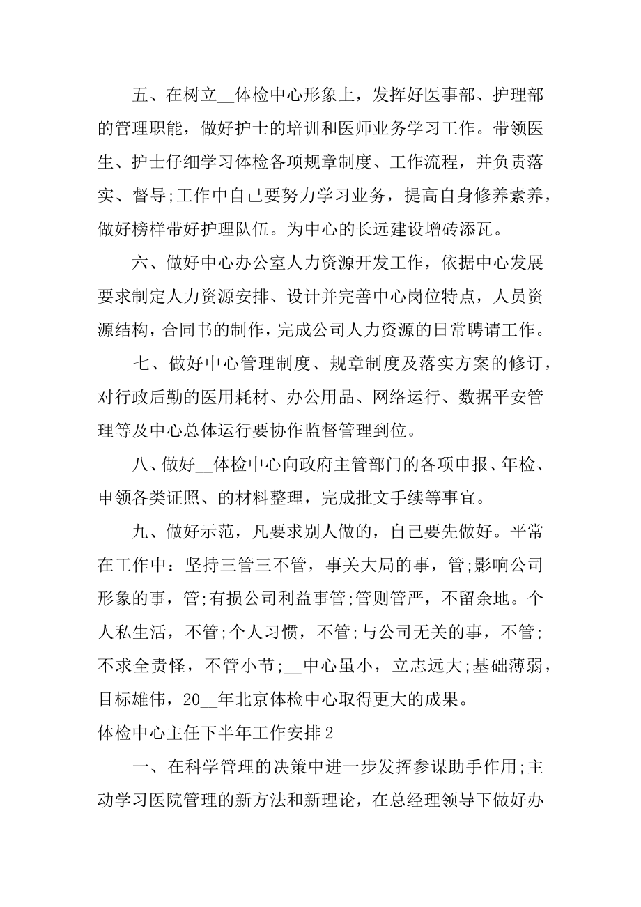 体检中心主任下半年工作计划最新.docx_第2页