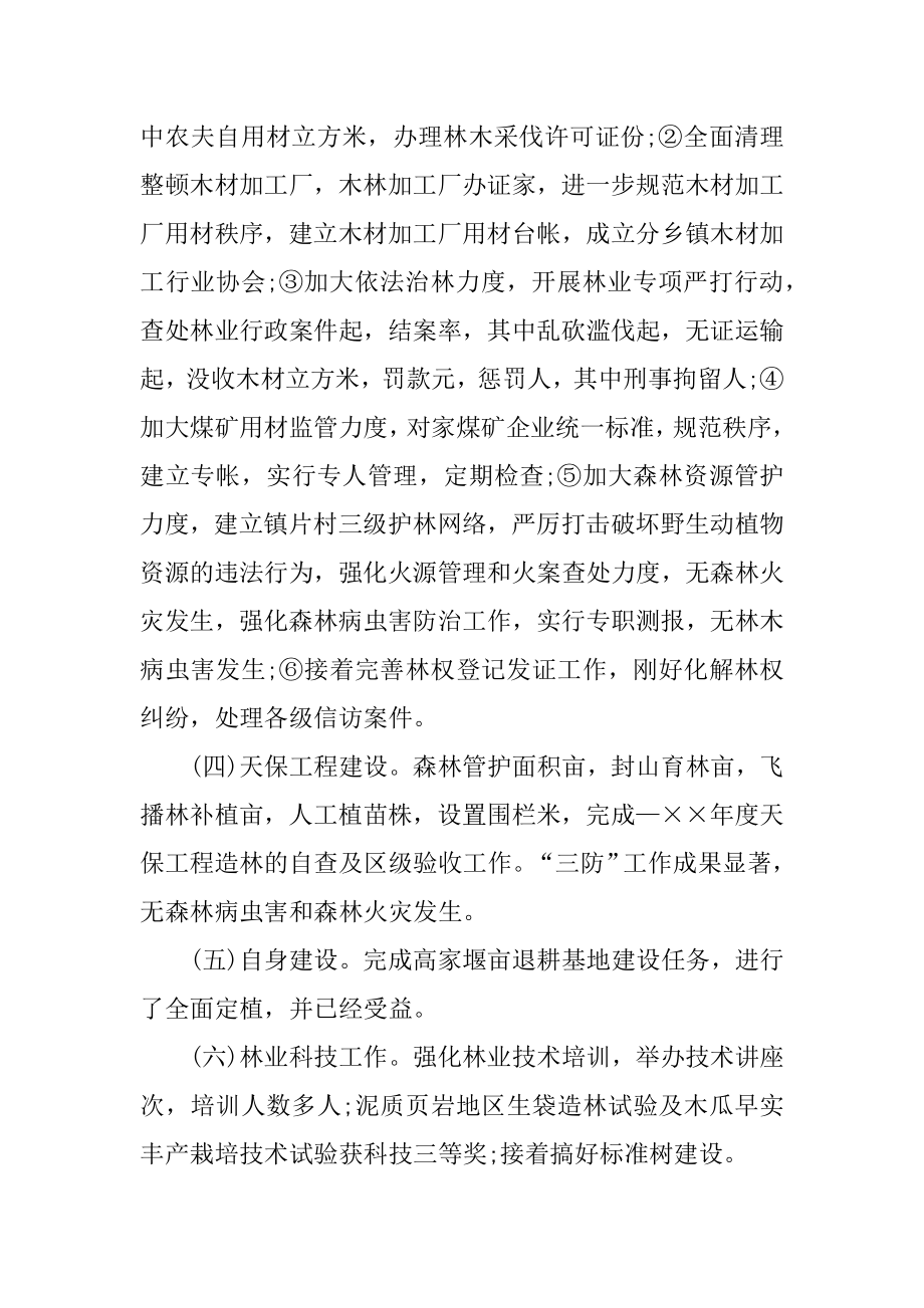 乡镇林业站半年工作总结精选.docx_第2页