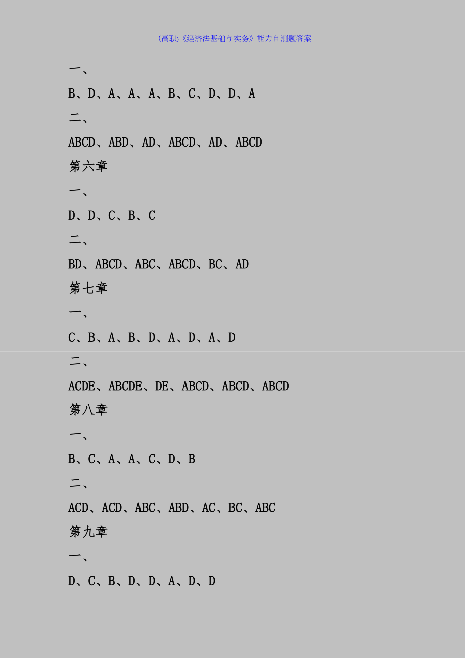 (高职)《经济法基础与实务》能力自测题答案.doc_第2页