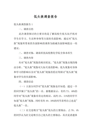 低头族调查报告精品.docx