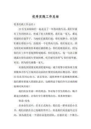 优秀实践工作总结汇编.docx