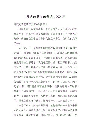 写我的朋友的作文1000字例文.docx