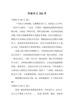 写物作文300字汇总.docx