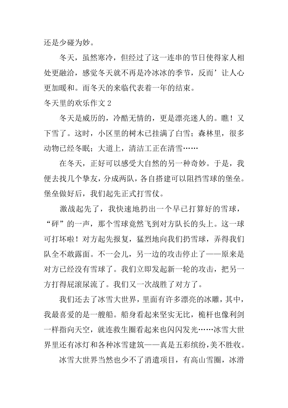 冬天里的快乐作文汇编.docx_第2页