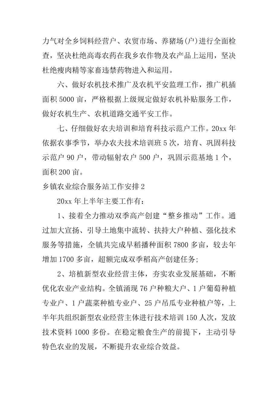 乡镇农业综合服务站工作计划精品.docx_第2页