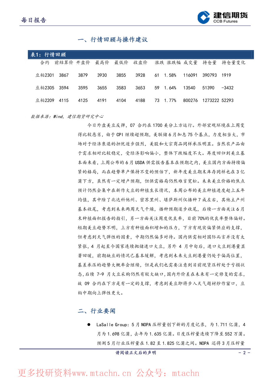 20220620-建信期货-豆粕每日报告.pdf_第2页