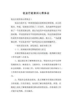 依法行政培训心得体会例文.docx