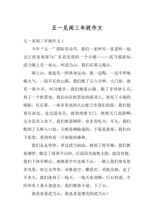 五一见闻三年级作文汇编.docx