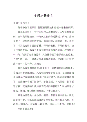 乡间小景作文汇总.docx