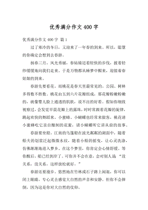 优秀满分作文400字汇编.docx