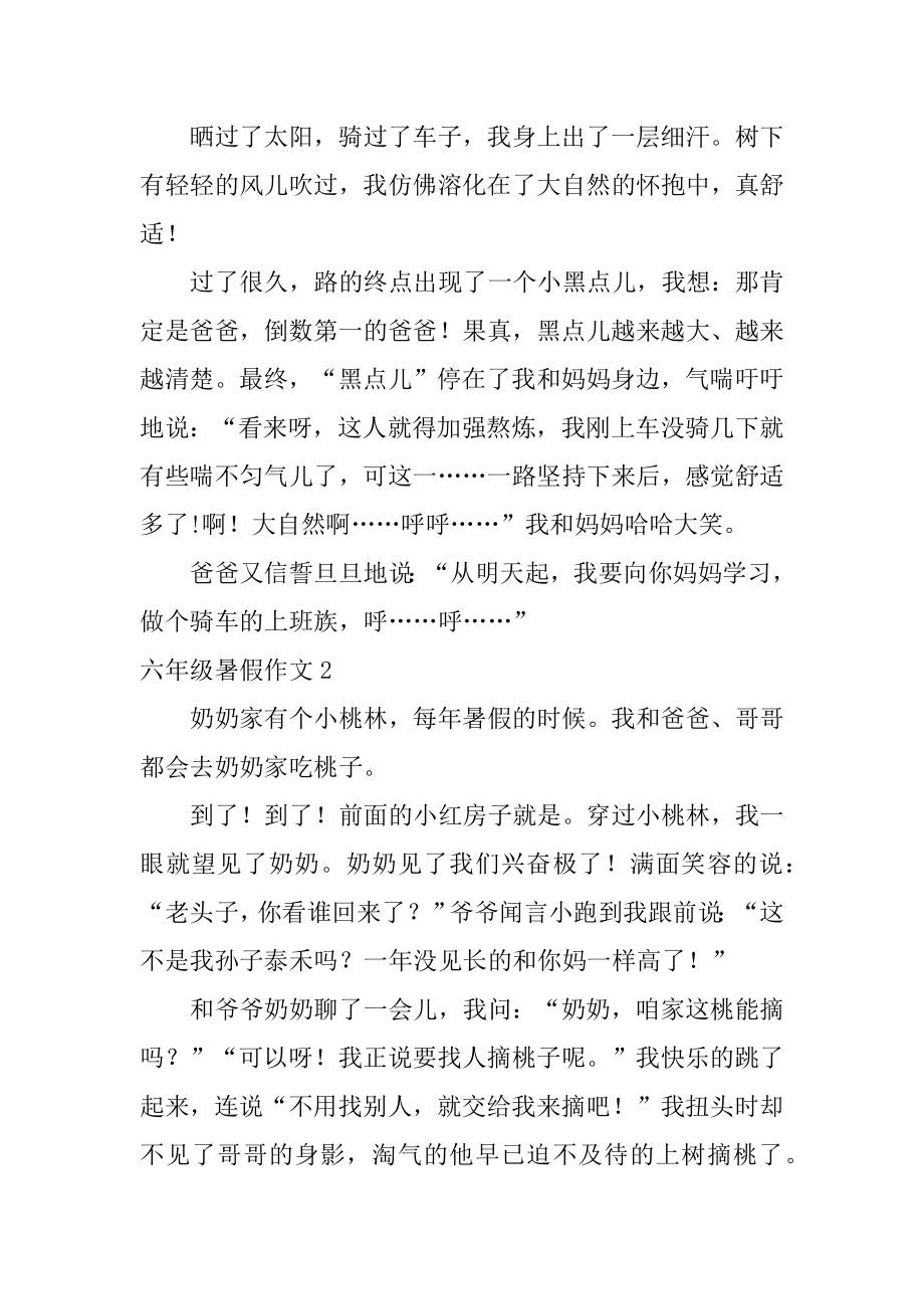 六年级暑假作文精选.docx_第2页