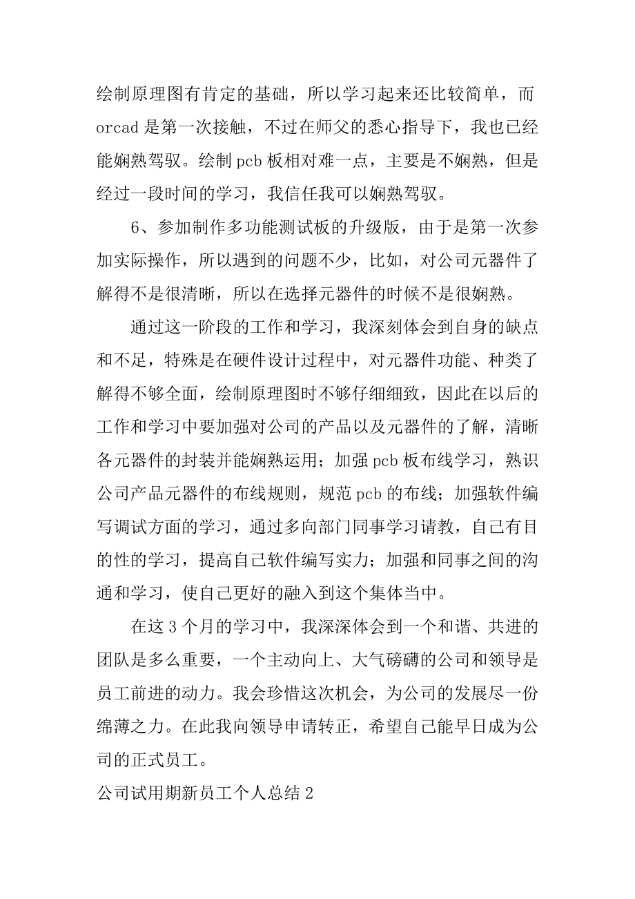 公司试用期新员工个人总结最新.docx_第2页