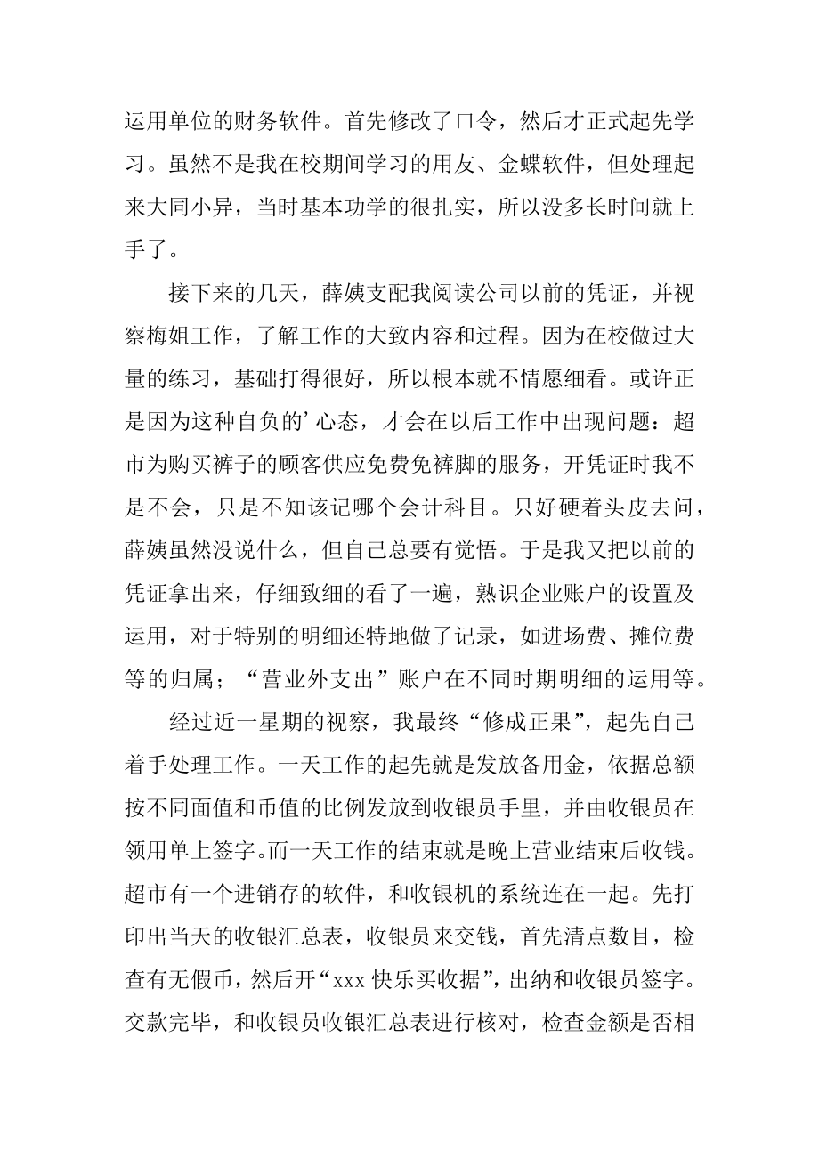 出纳一周工作总结精品.docx_第2页