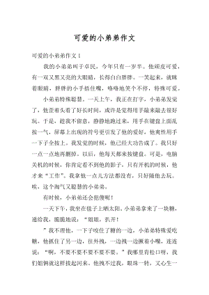 可爱的小弟弟作文范本.docx