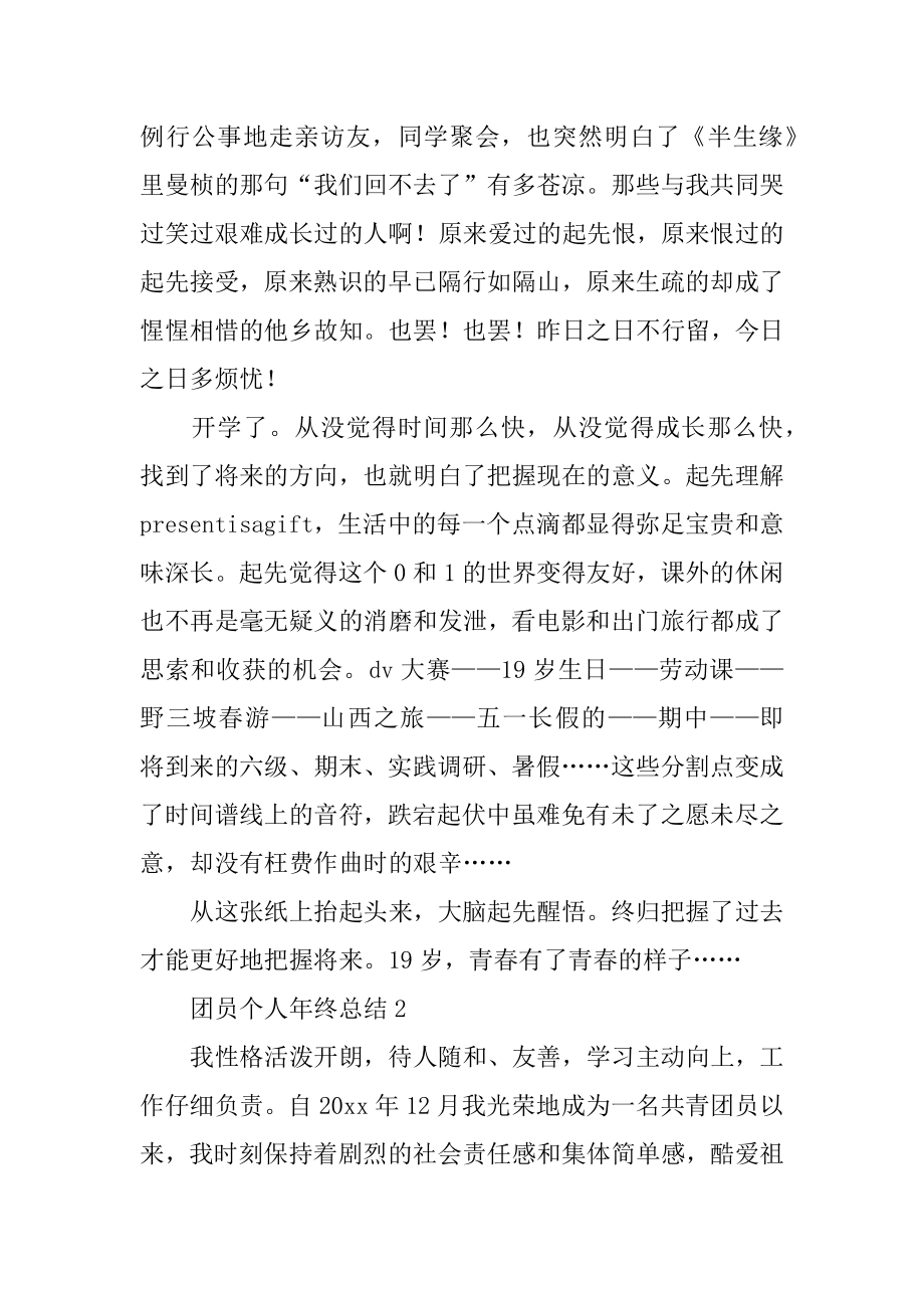 团员个人年终总结汇总.docx_第2页