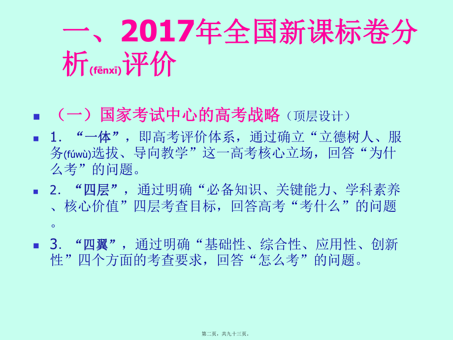 最新2017年高考语文新课标卷试题分析及2018年备考策略（2017年12月(共93张ppt课件).pptx_第2页