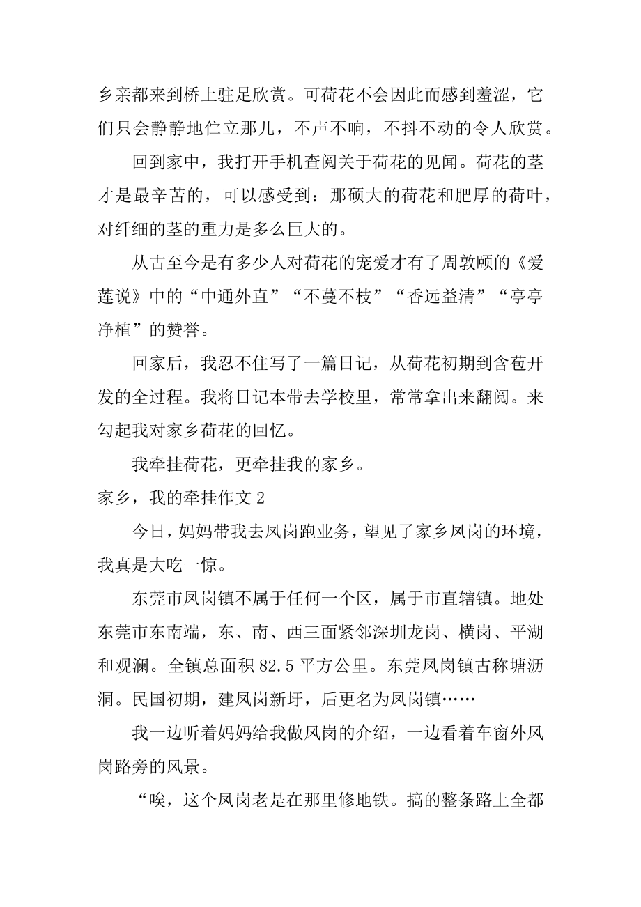 家乡我的牵挂作文精编.docx_第2页