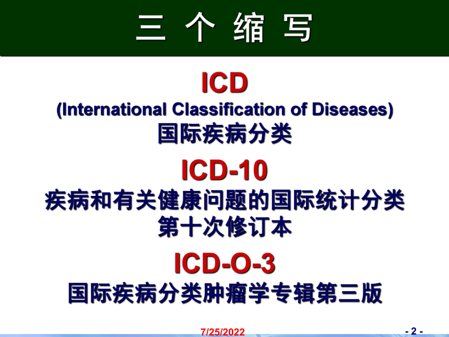 最新北京协和医院世界卫生组织 董景五 国际疾病分类ICD-10及ICD-O-3简介幻灯片.ppt_第2页