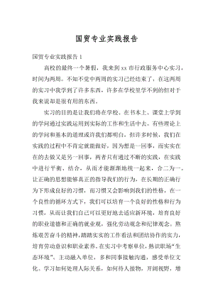 国贸专业实践报告例文.docx