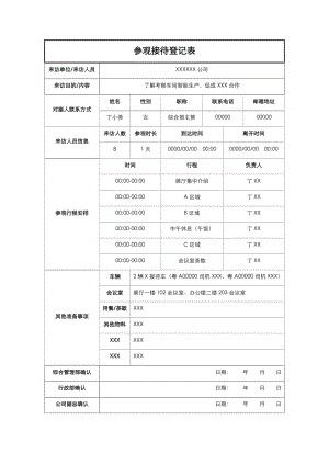 参观接待登记表.docx