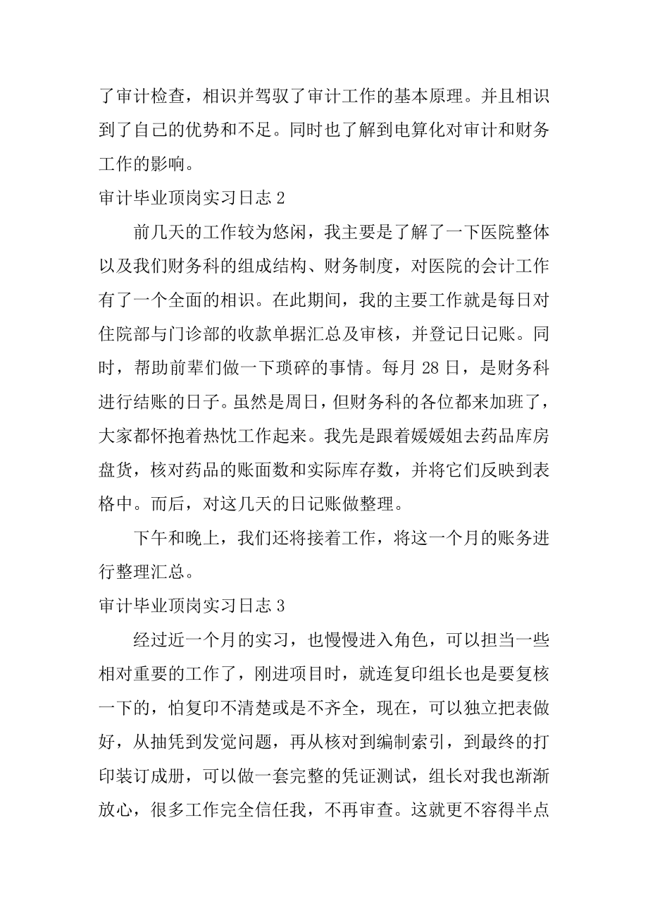 审计毕业顶岗实习日志例文.docx_第2页