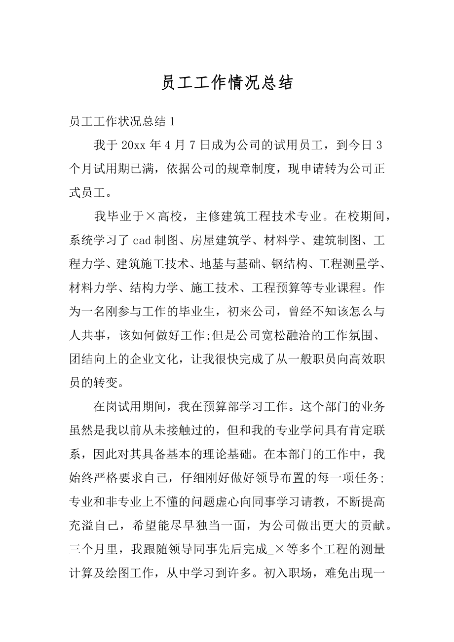 员工工作情况总结优质.docx_第1页