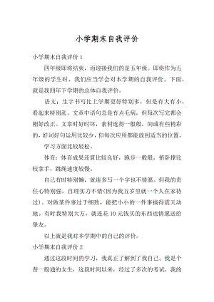 小学期末自我评价例文.docx