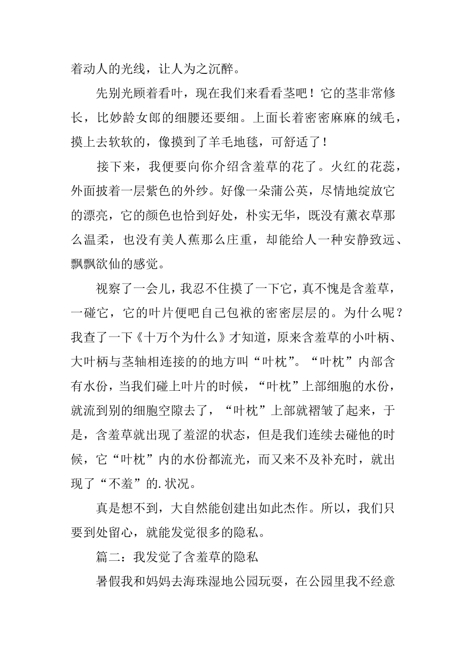 含羞草的秘密作文优质.docx_第2页