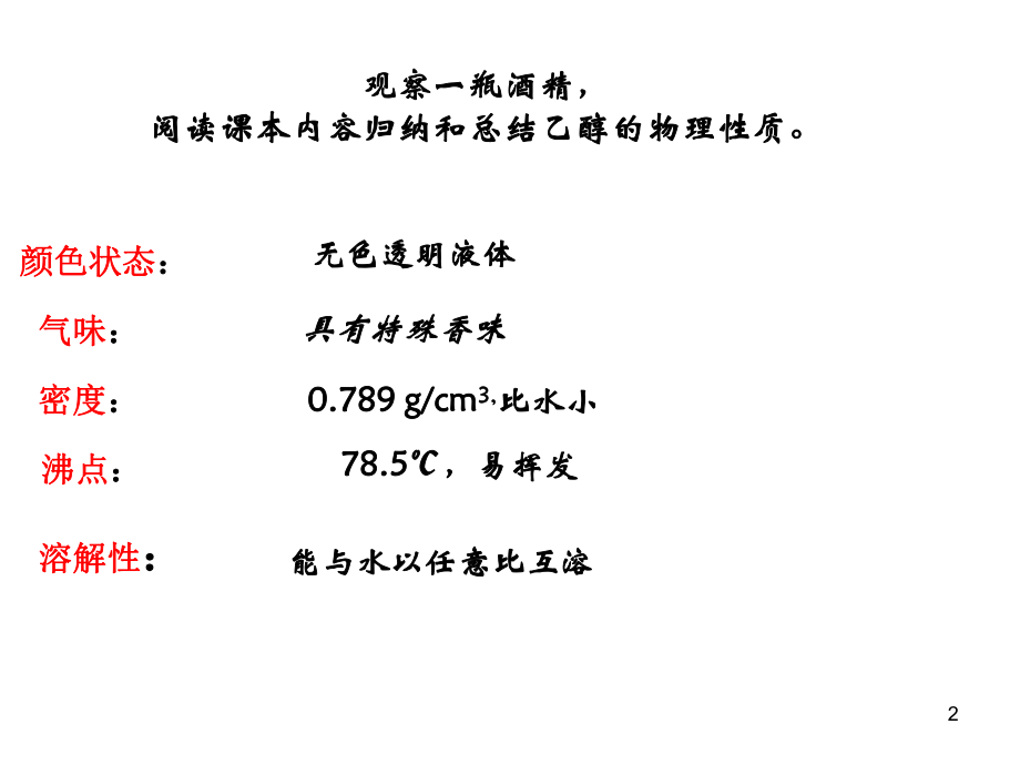 最新北京市第九十四中学：生活中常见的有机物--乙醇课件精品课件.ppt_第2页