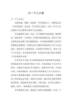 大一个人小结汇编.docx