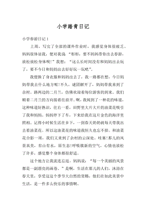 小学踏青日记精编.docx