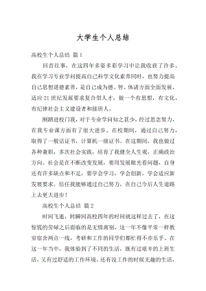 大学生个人总结精编.docx