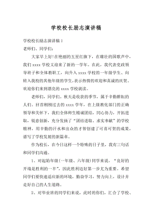 学校校长励志演讲稿精选.docx