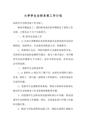 大学学生会财务部工作计划范例.docx