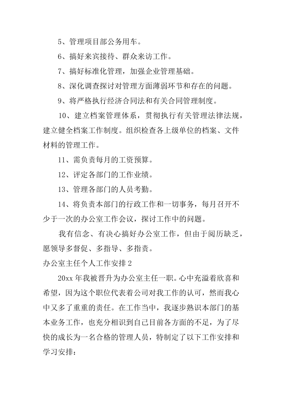 办公室主任个人工作计划优质.docx_第2页