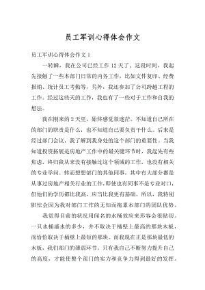 员工军训心得体会作文例文.docx