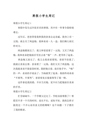 寒假小学生周记汇总.docx