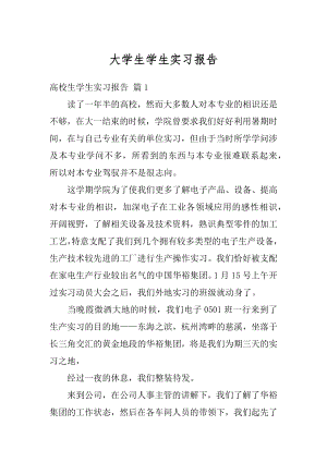 大学生学生实习报告精编.docx