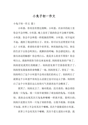 小兔子初一作文精编.docx